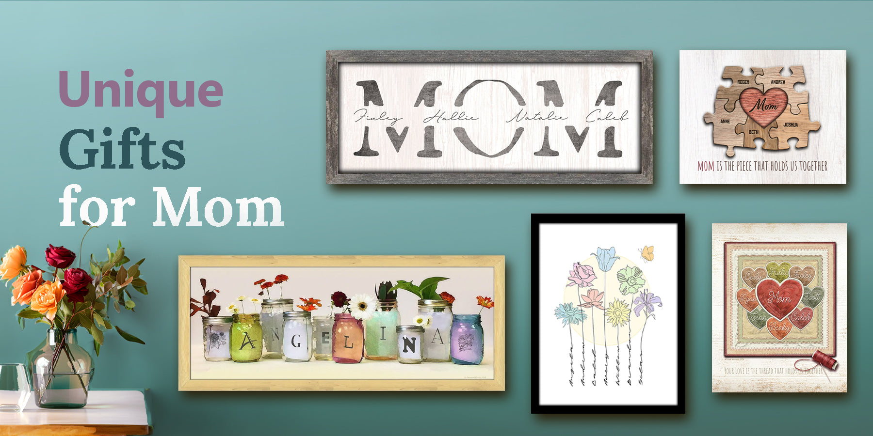 Unique gifts for mom, personalized by you!