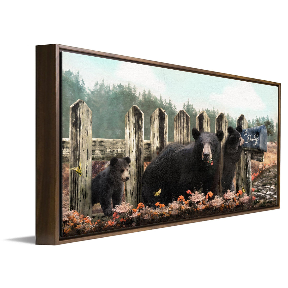 Personal-Prints art 16"x32" Float Framed Canvas A Surprise Visit