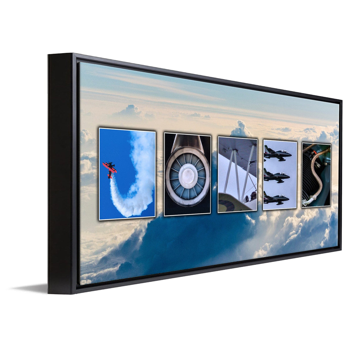 Personal-Prints art 16"x32" Float Framed Canvas Aviation / Airplane Name Art