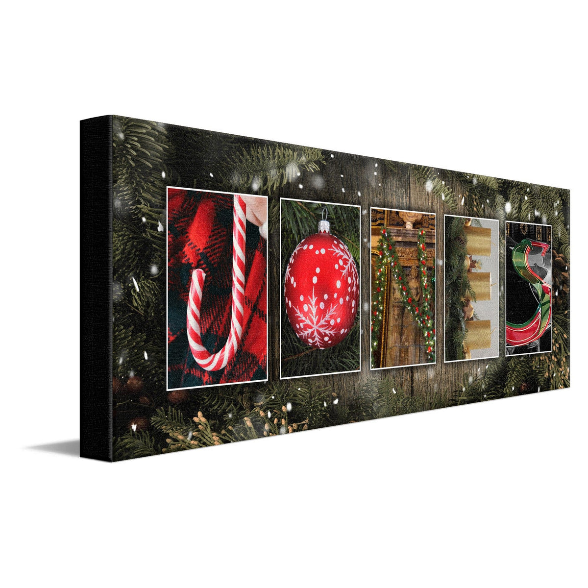 Personal-Prints art 10"x30" Stretched Canvas Christmas Letters Name Art Print