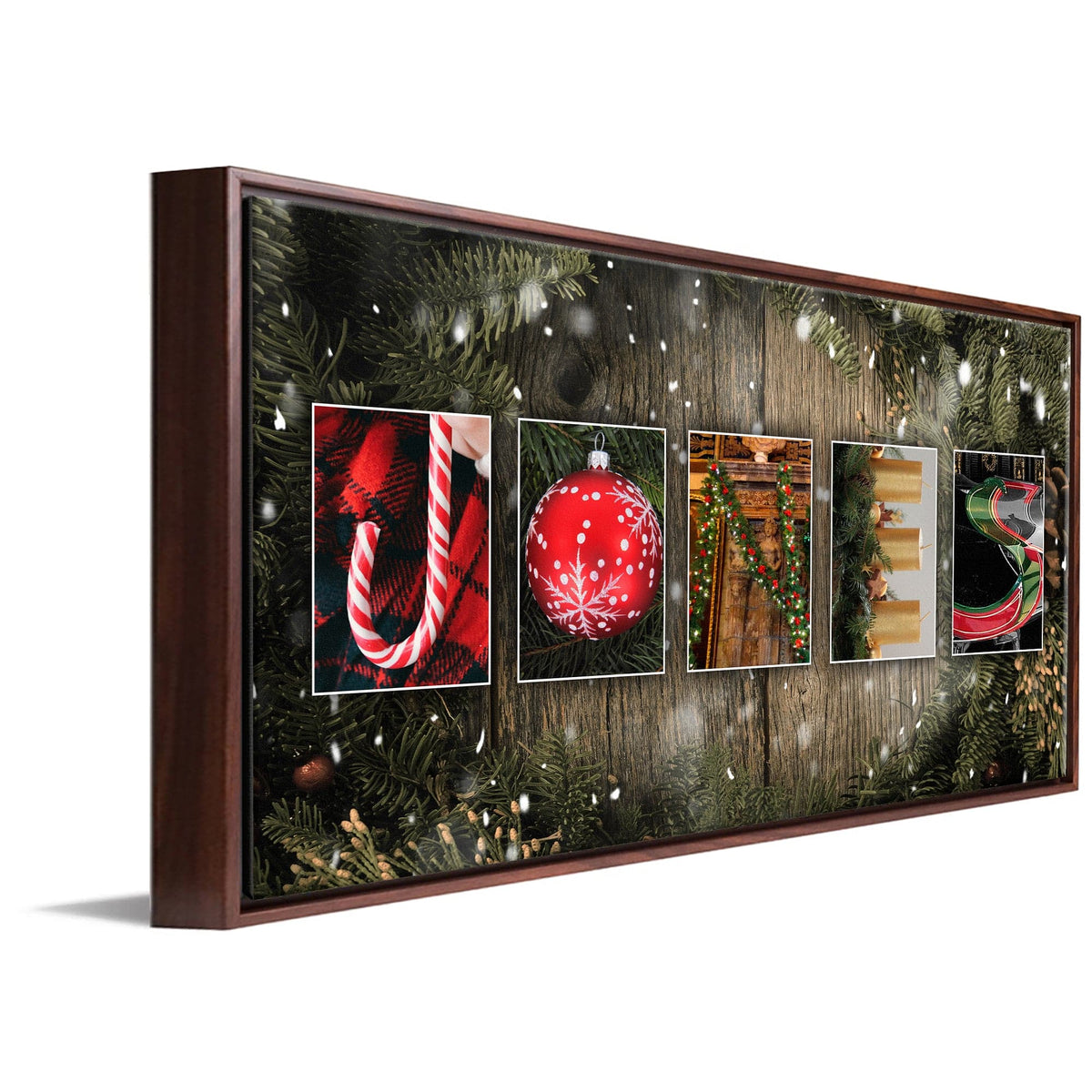 Personal-Prints art 16"x32" Float Framed Canvas Christmas Letters Name Art Print