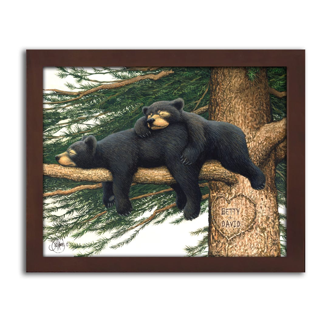 Personal-Prints art 14"x17" Under Glass Cozy Bears