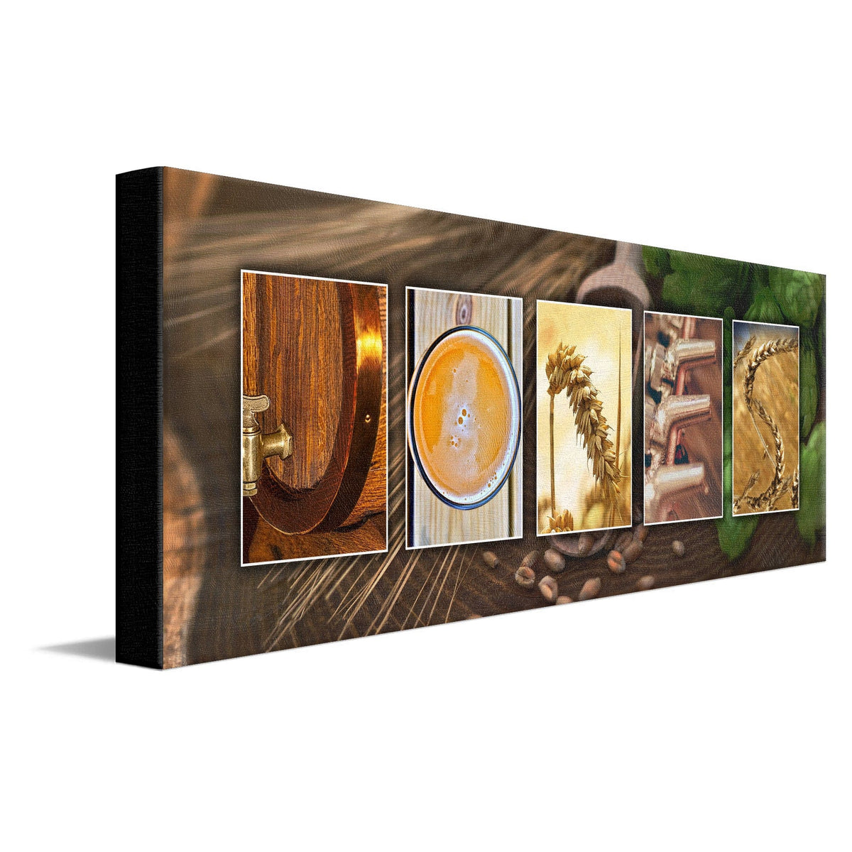 Personal-Prints art 10"x30" Stretched Canvas Craft Beer & Brewer Name Art Print