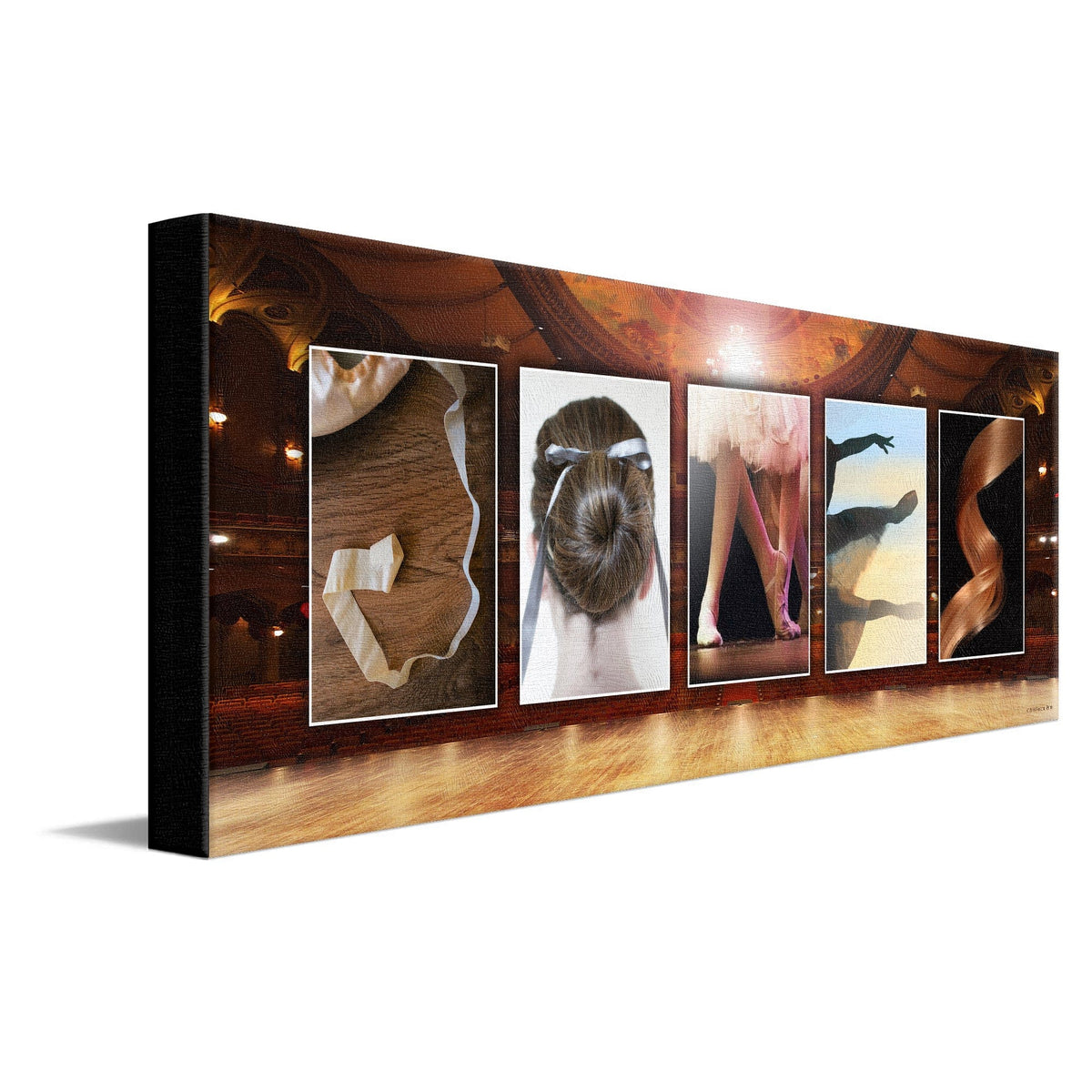 Personal-Prints art 10"x30" Stretched Canvas Dance Ballet Name Print