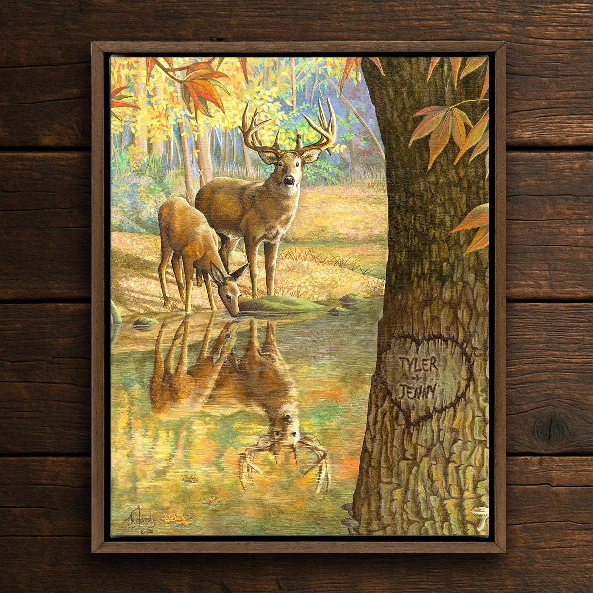 Personal-Prints art 20"x24" Float Framed Canvas Deer to My Heart