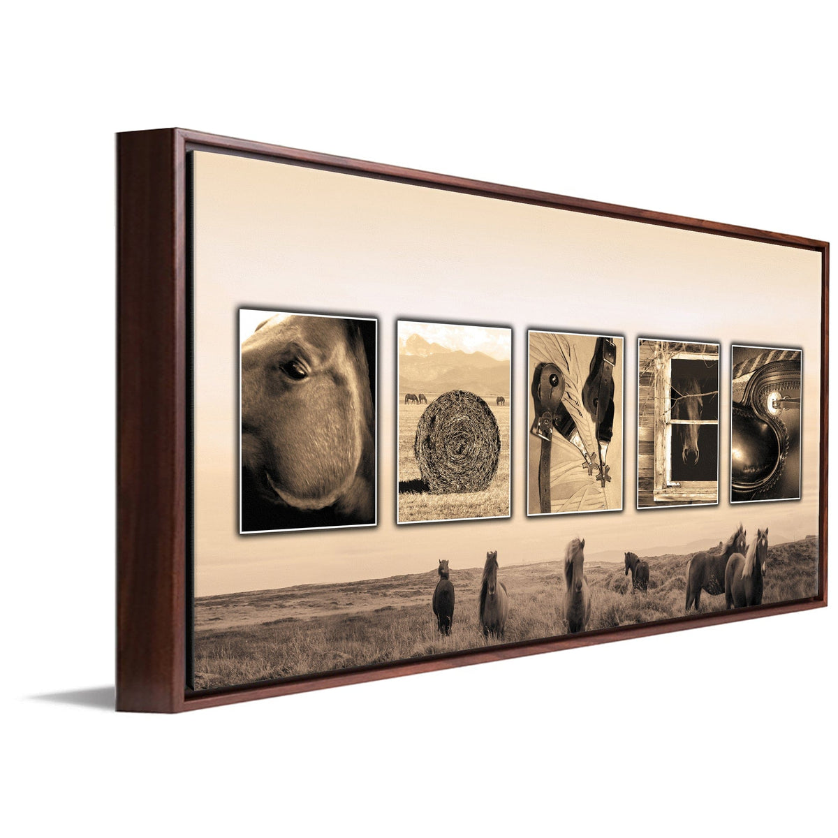 Personal-Prints art 16"x32" Float Framed Canvas Equestrian Horse Letter Art