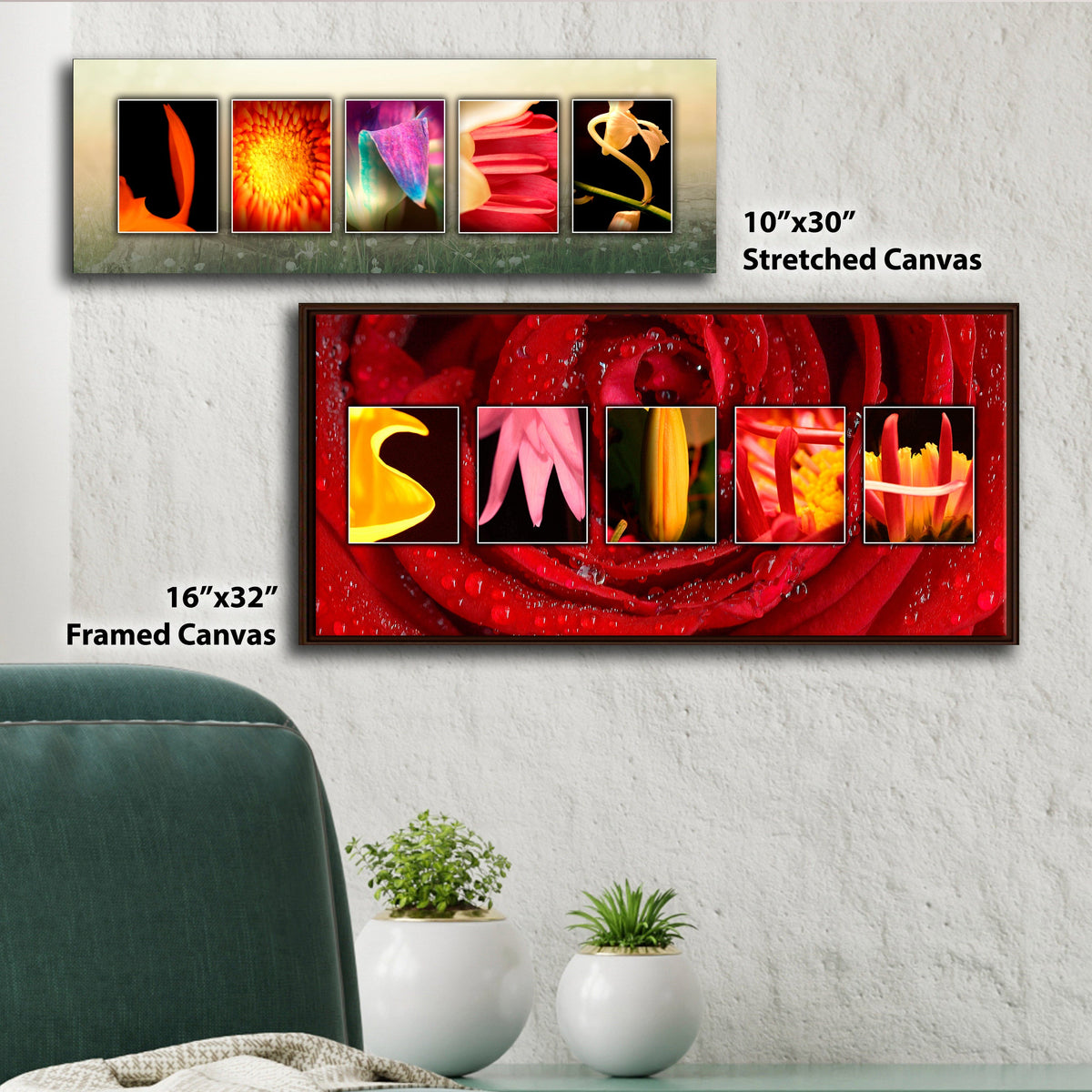 Personal-Prints art Floral Letter Name Art Print