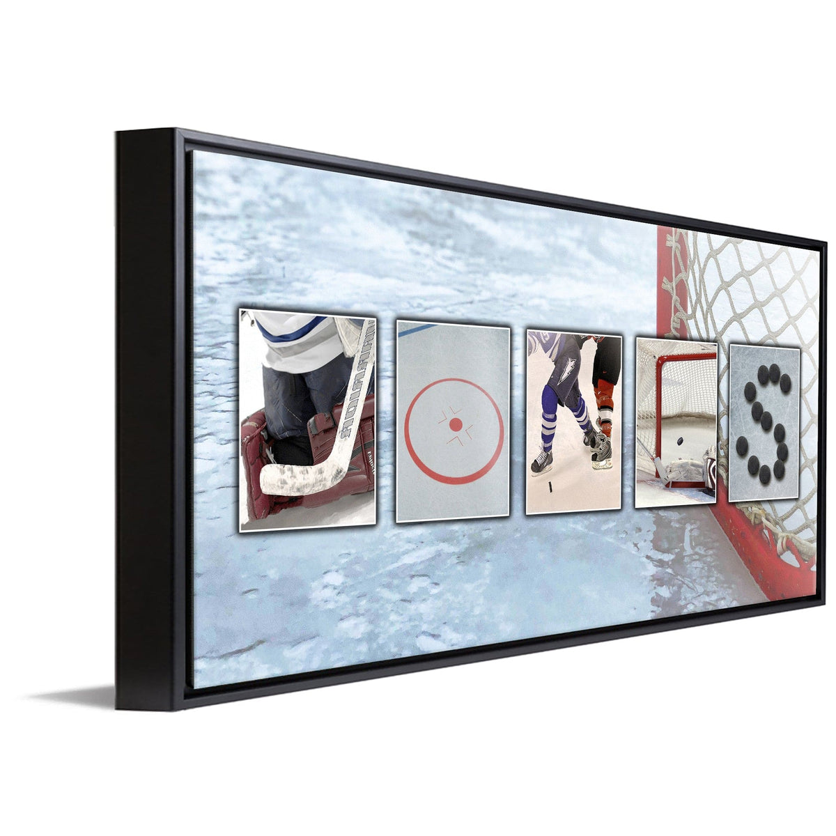 Personal-Prints art 16"x32" Float Framed Canvas Hockey Name Art Print