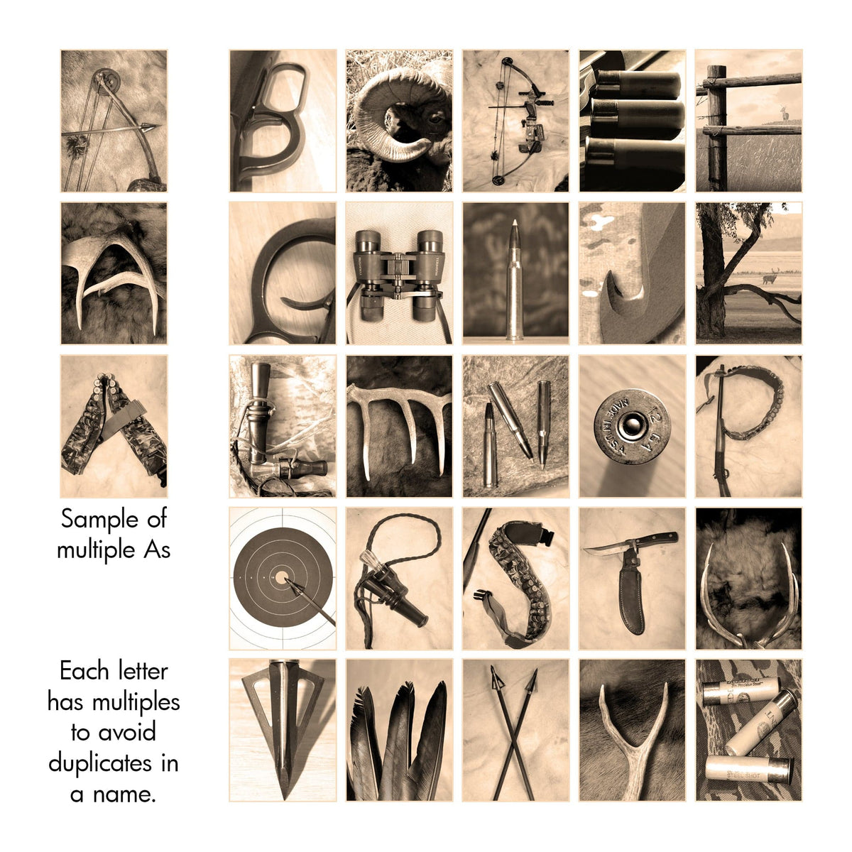 Personal-Prints art Hunting Letter Name Art Print