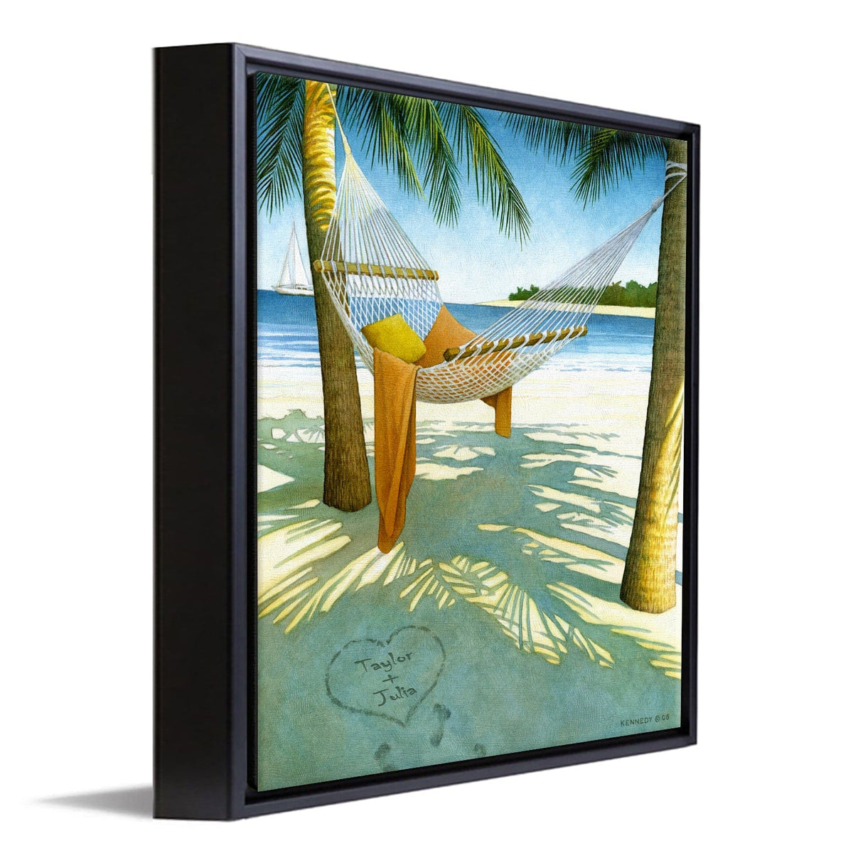 Personal-Prints art 14"x14" Float Framed Canvas Island Dreams
