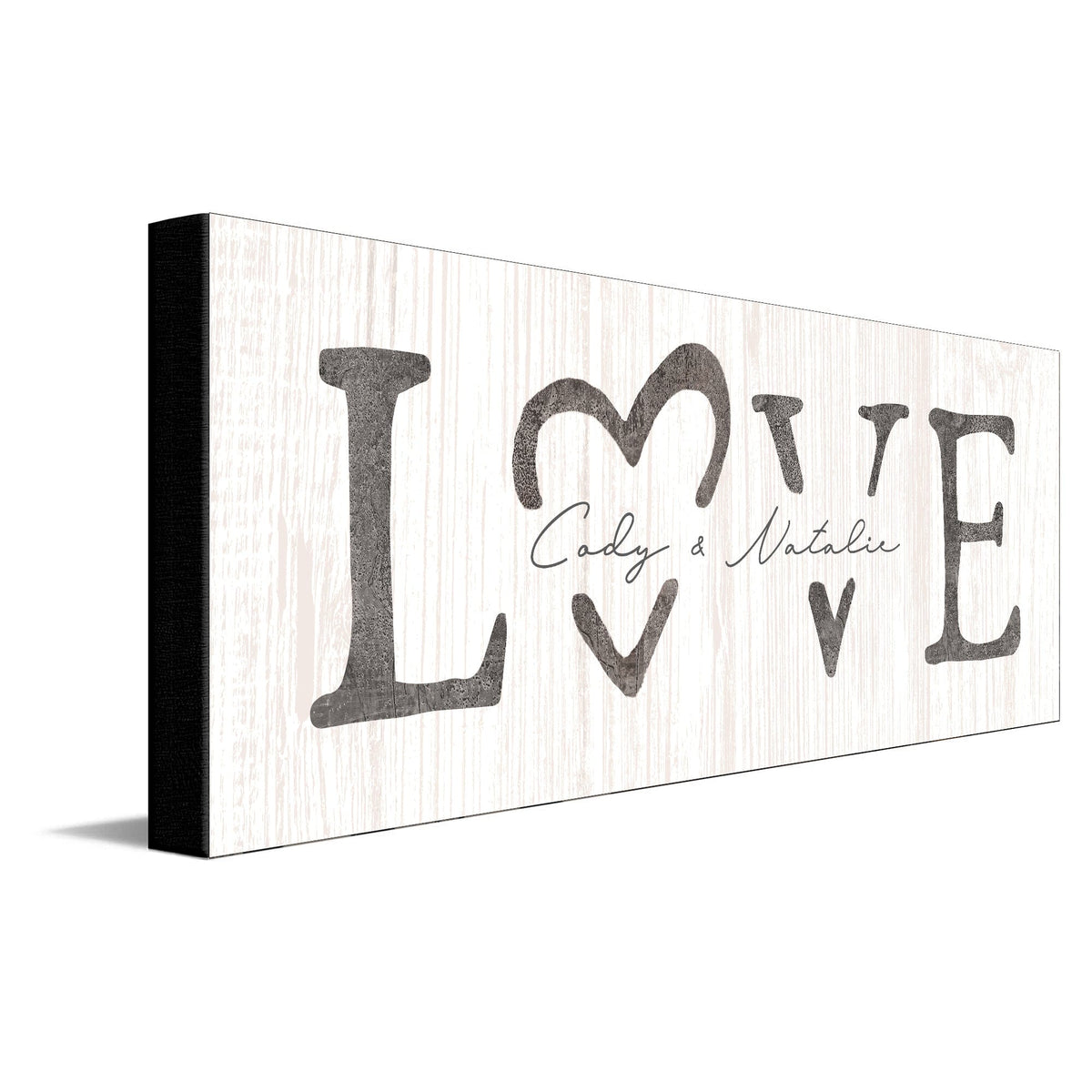 Personal-Prints art 6"x18" Stretched Canvas LOVE Romantic Personalized Sign