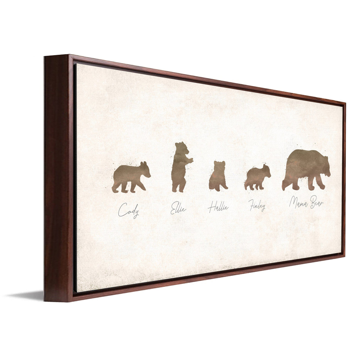Personal-Prints art 16"x32" Float Framed Canvas Mama Bear