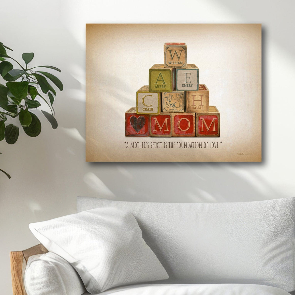 Personal-Prints art Mom & Children Blocks