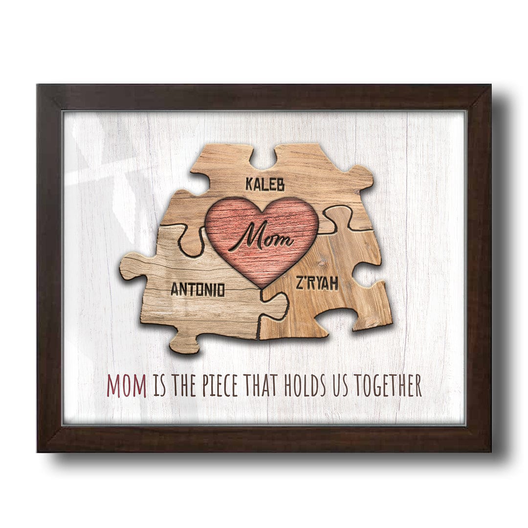 Personal-Prints art Mom & Children Heart Puzzle Print