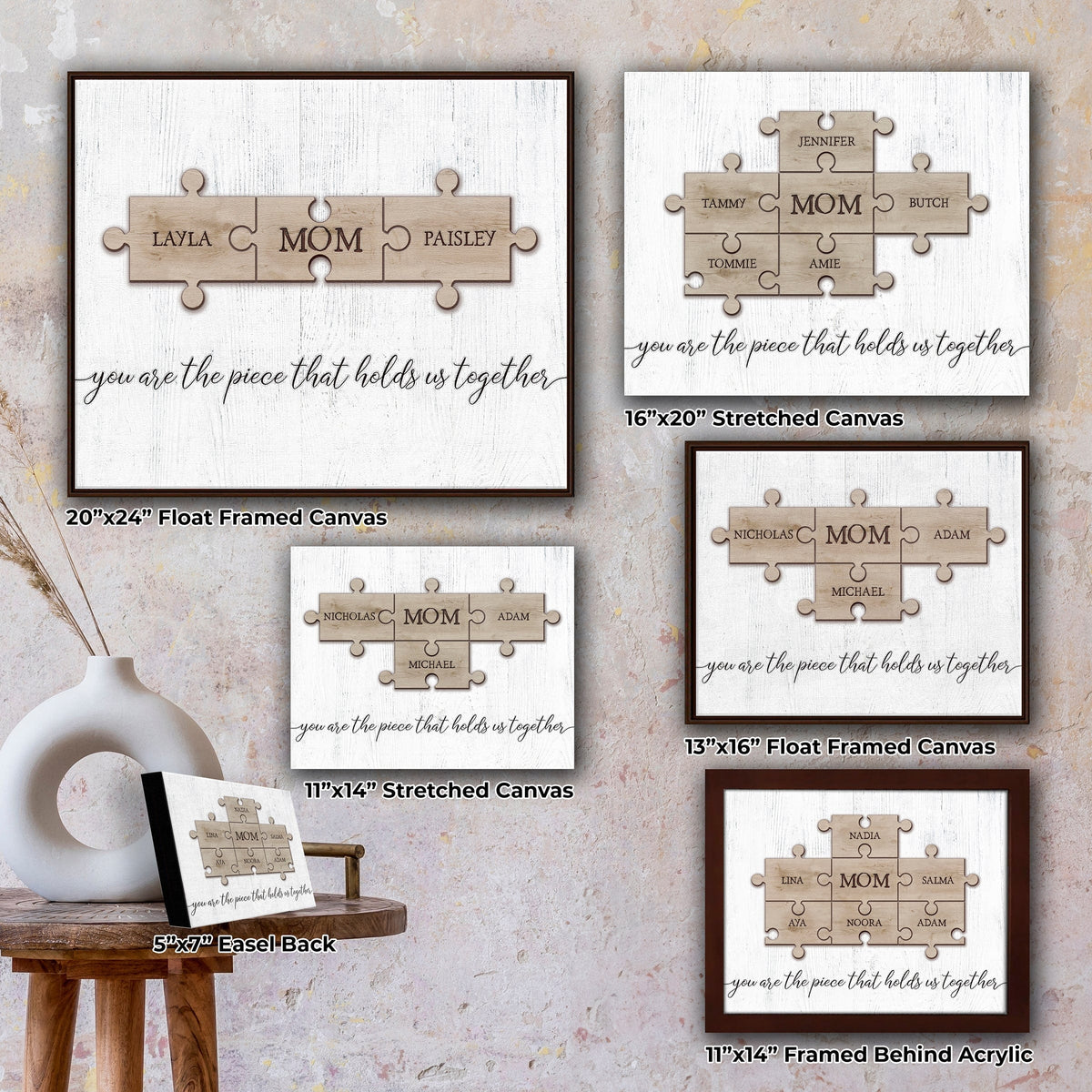 Personal-Prints art Mom & Children Puzzle Pieces