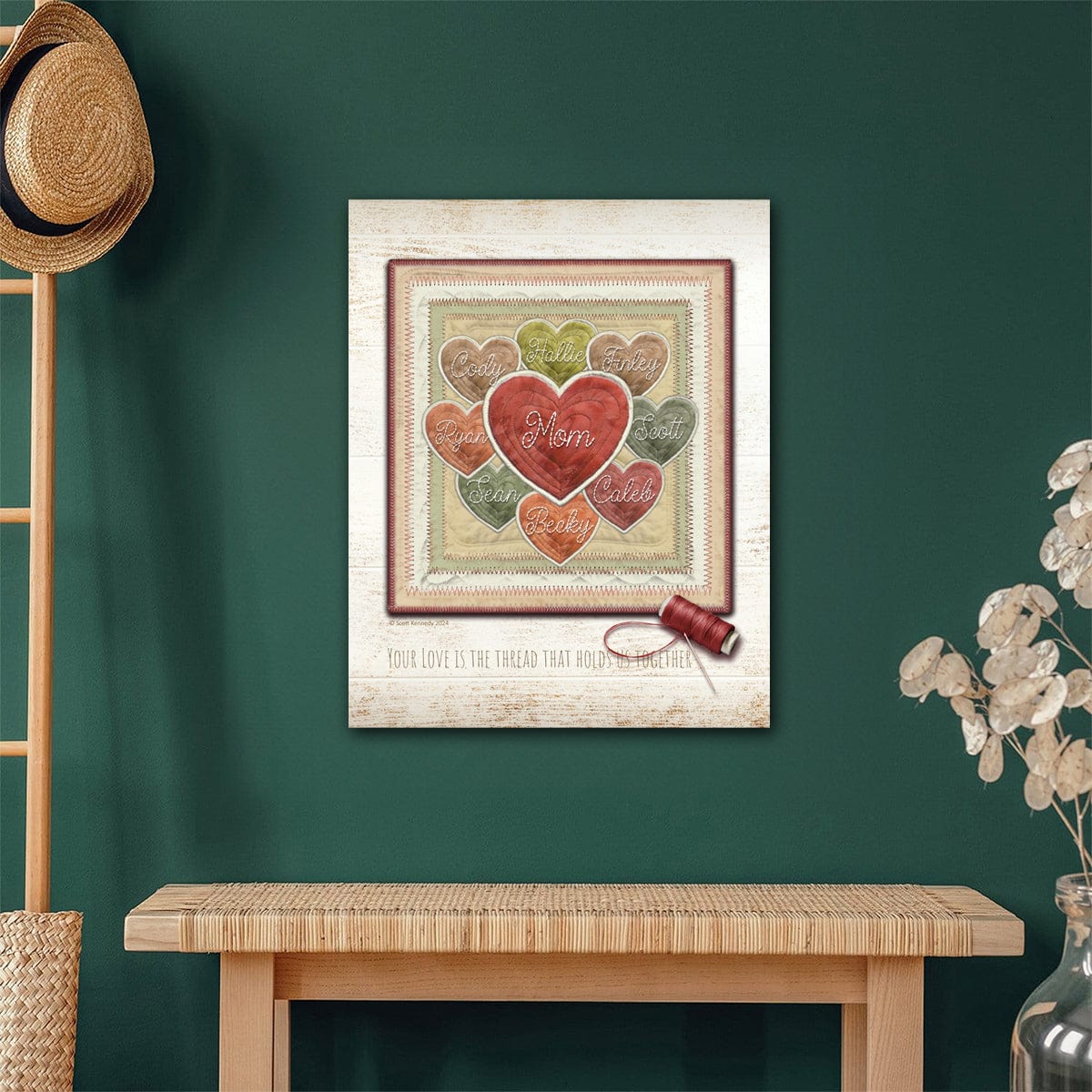 Personal-Prints art Mom & Children Stitched Together