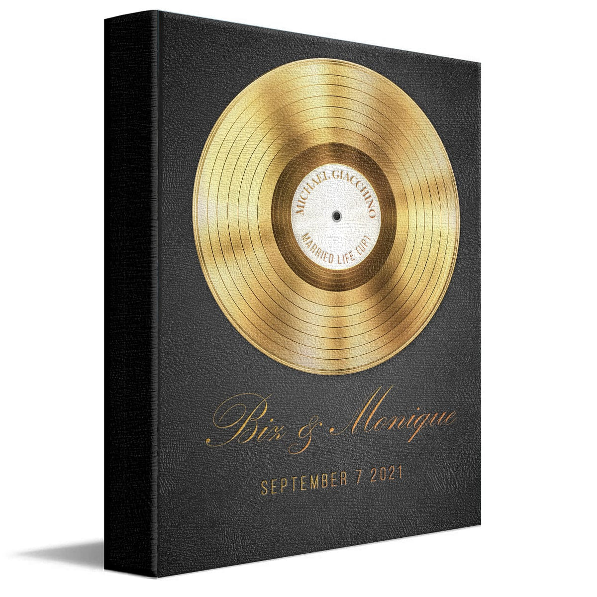 Personal-Prints art 11"x14" Stretched Canvas Our Song (Gold Vinyl)