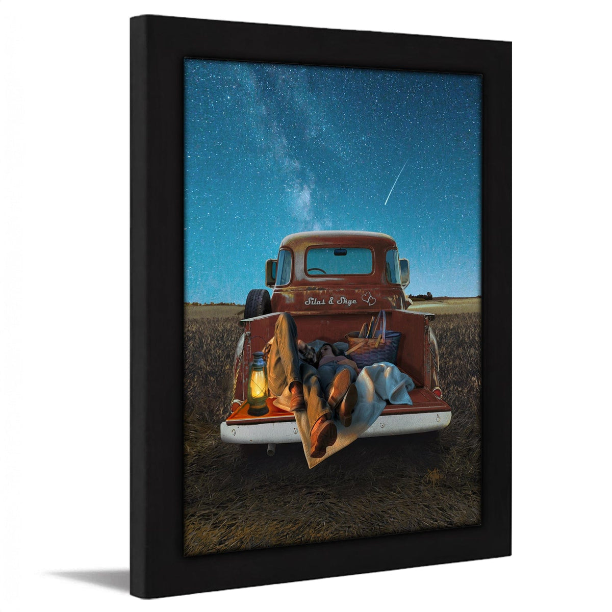 Personal-Prints art 11"x14" Framed Paper Print Stargazers | Personalized 1954 Chevy