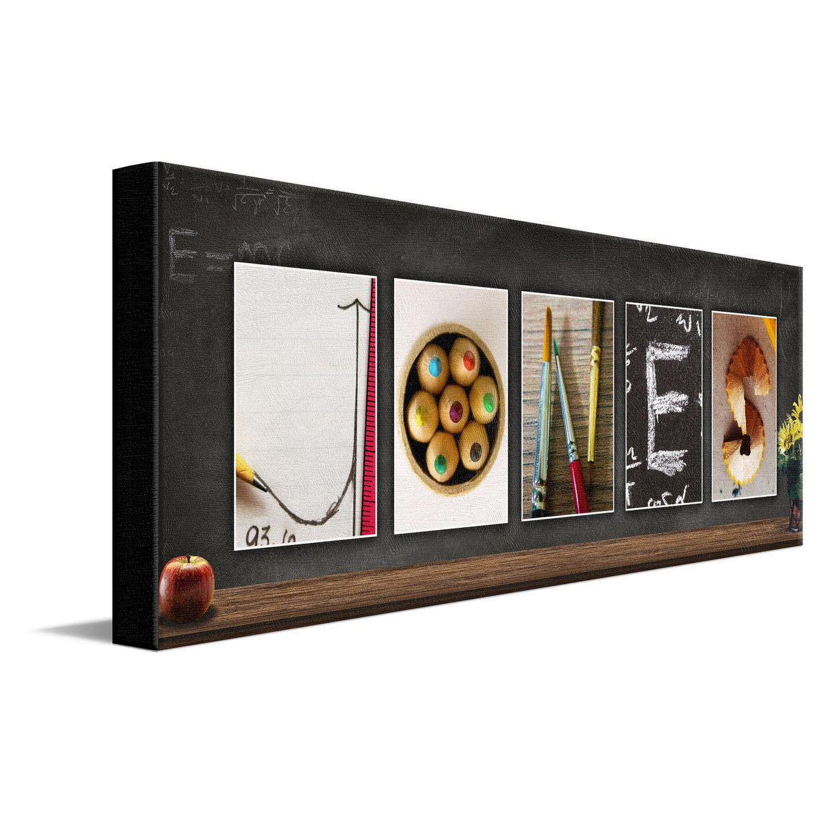 Personal-Prints art 10"x30" Stretched Canvas Teacher / Professor Name Art