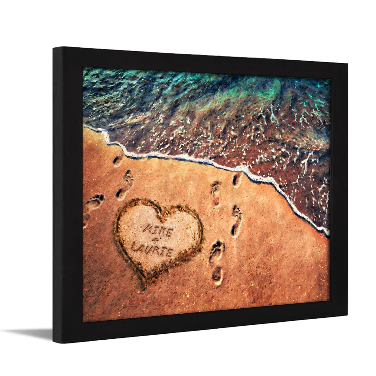 Personal-Prints art 14"x17" Framed Under Acrylic Toes in the Sand
