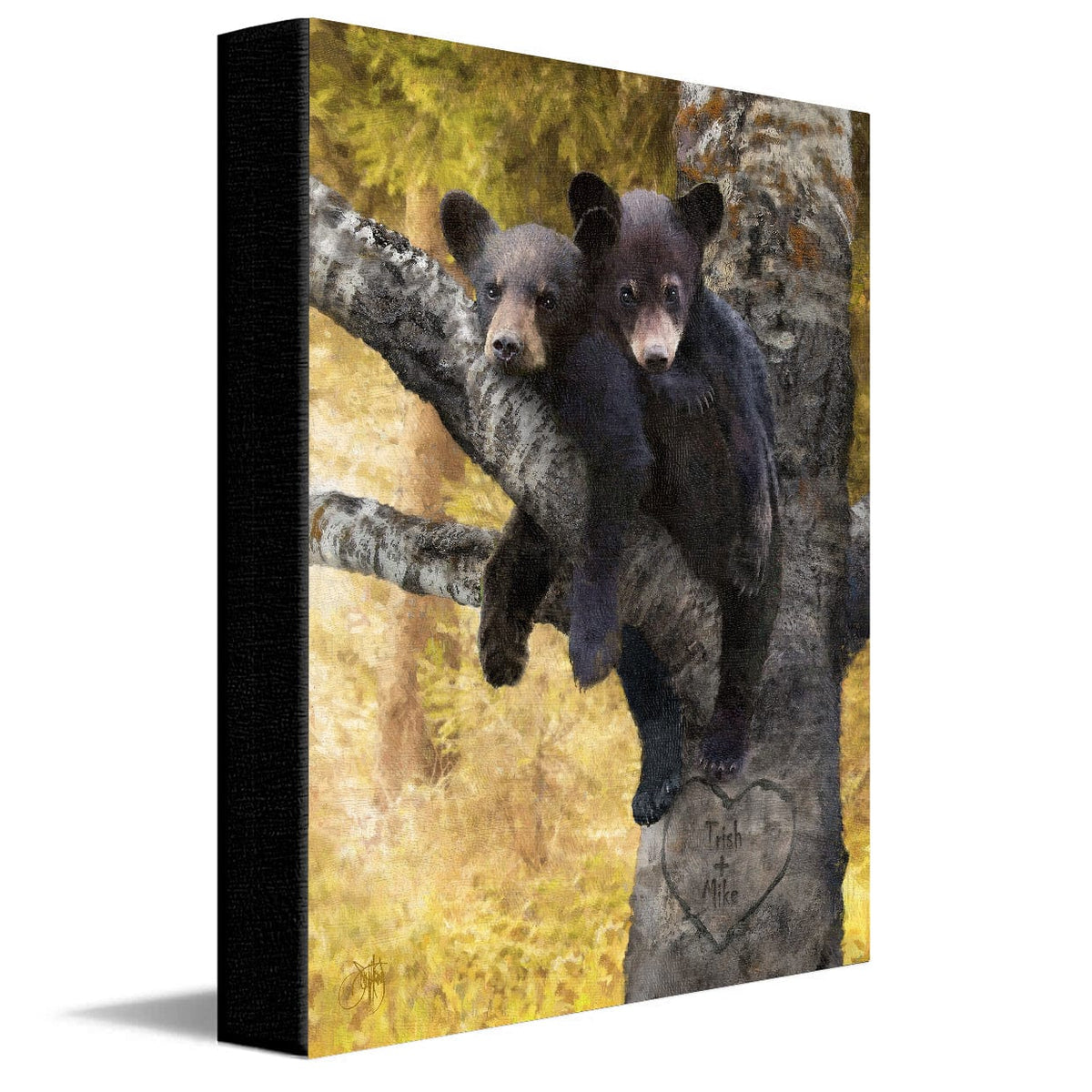 Personal-Prints art 11"x14" Stretched Canvas UnBEARably in Love