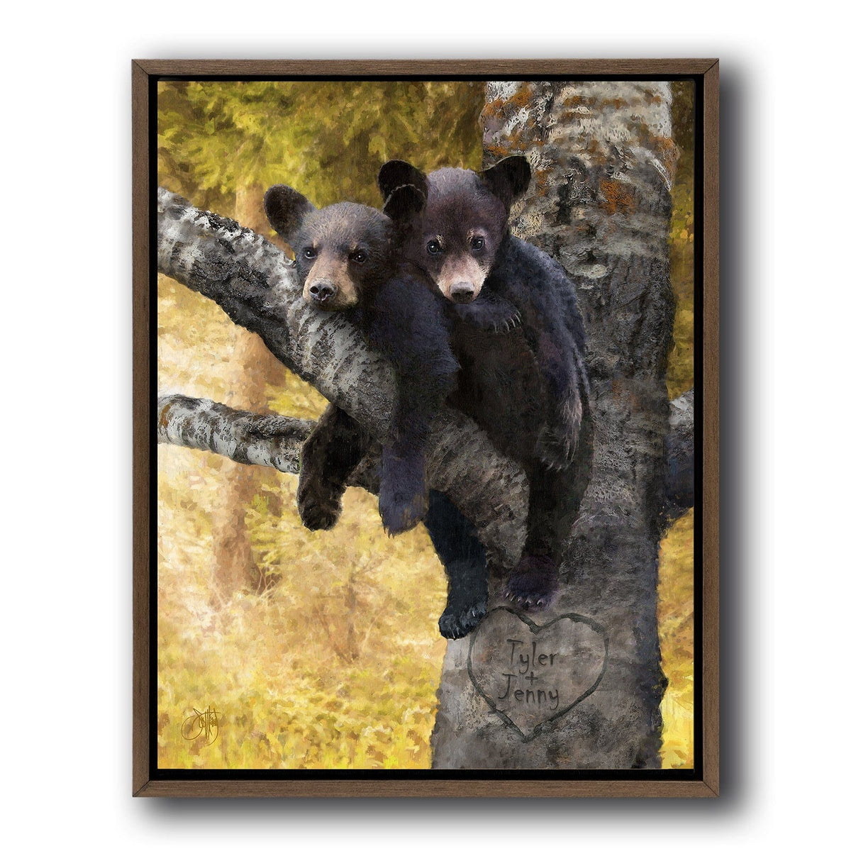 Personal-Prints art 20"x24" Float Framed Canvas UnBEARably in Love
