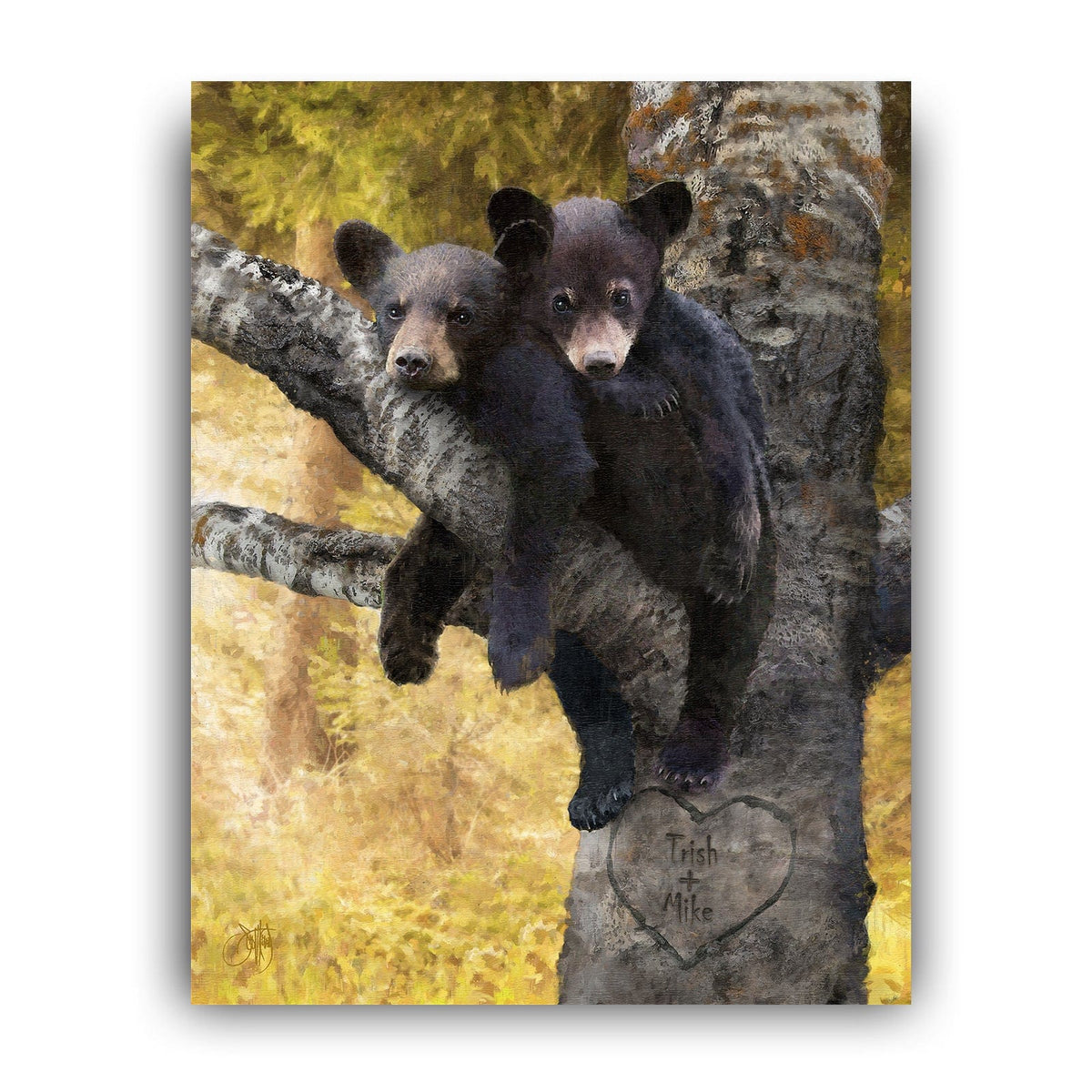 Personal-Prints art 16"x20" Stretched Canvas UnBEARably in Love