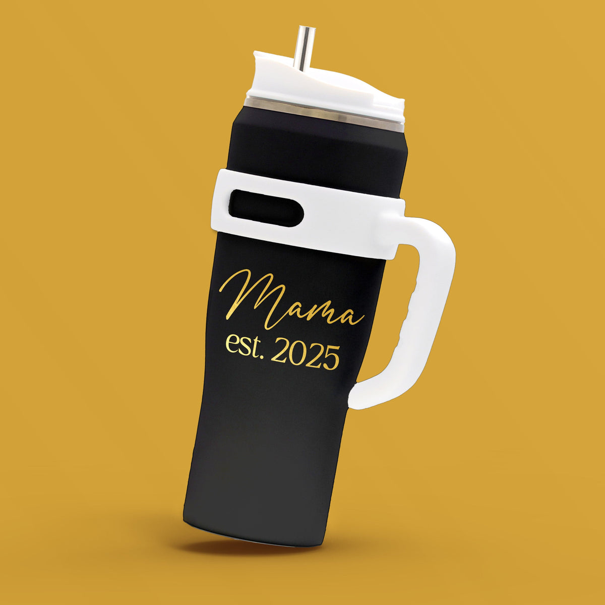 Personal-Prints Drinkware Black Customizable 40 oz Tumbler – A Practical & Heartfelt Gift for Mom or Grandma