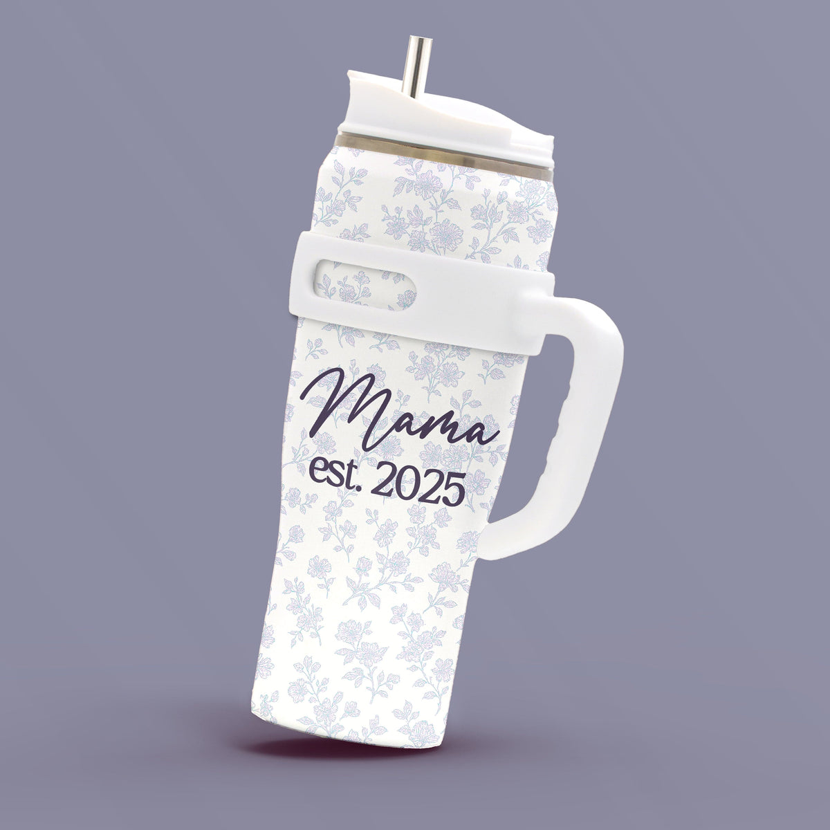 Personal-Prints Drinkware Floral Personalized 40 oz Tumbler – A Practical & Heartfelt Gift for Mom or Grandma