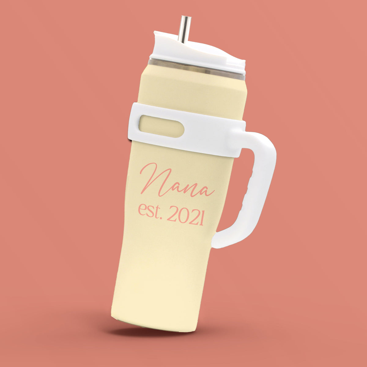Personal-Prints Drinkware Yellow Personalized 40 oz Tumbler – A Practical & Heartfelt Gift for Mom or Grandma