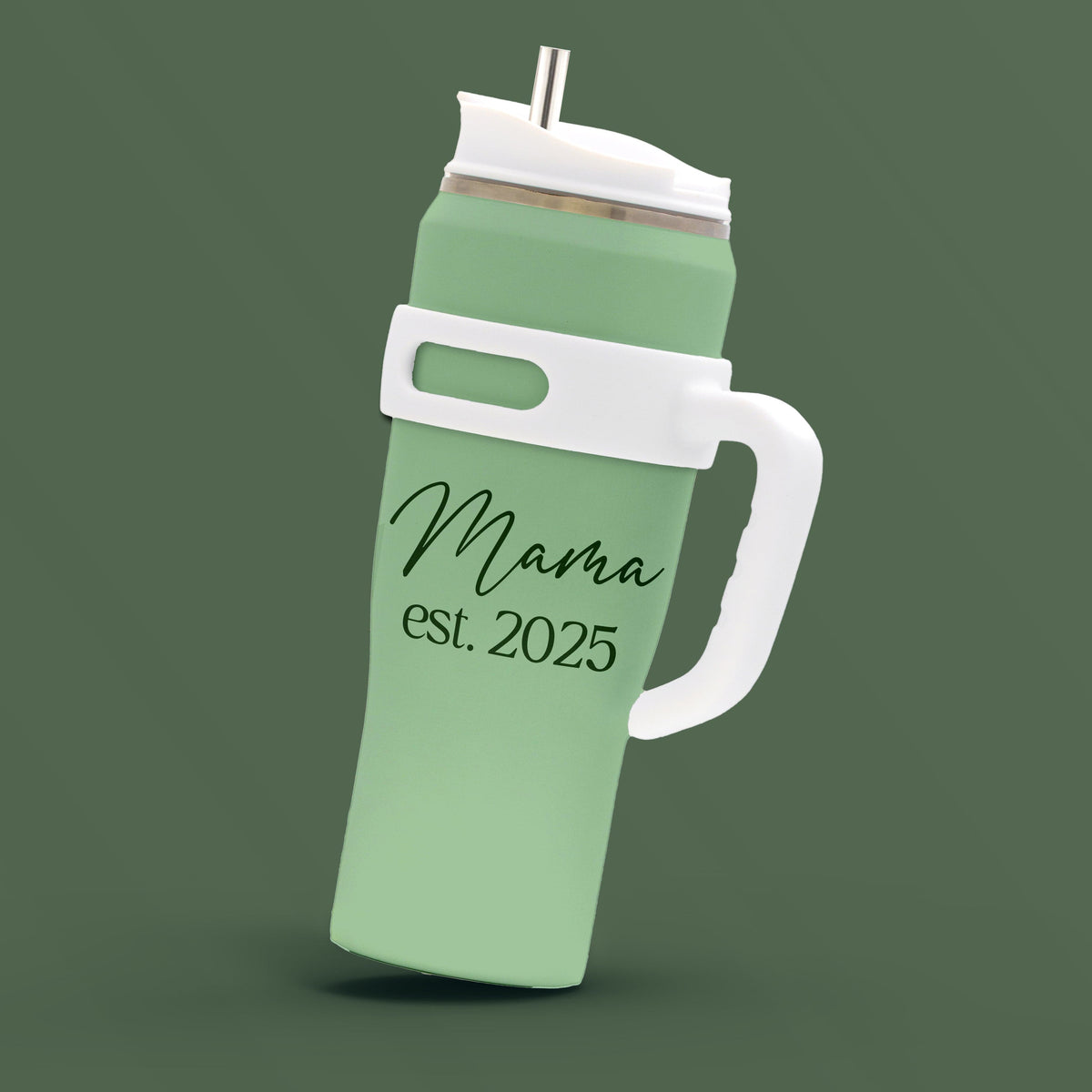 Personal-Prints Drinkware Mint Personalized 40 oz Tumbler – A Practical & Heartfelt Gift for Mom or Grandma
