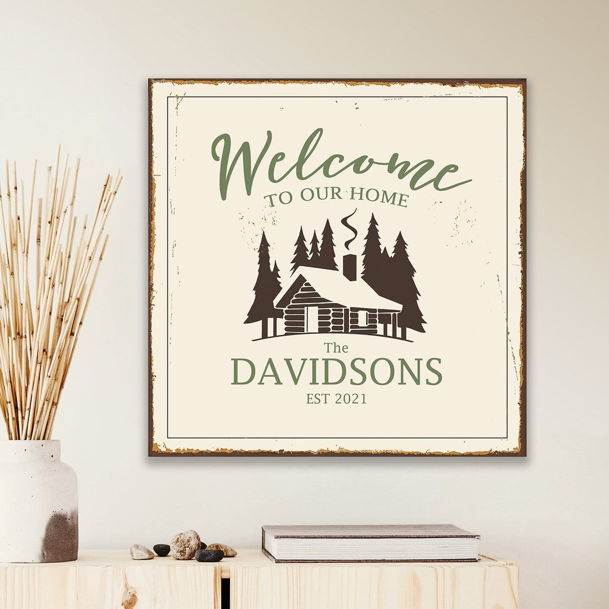 personalized sign welcome to our home from personal prints