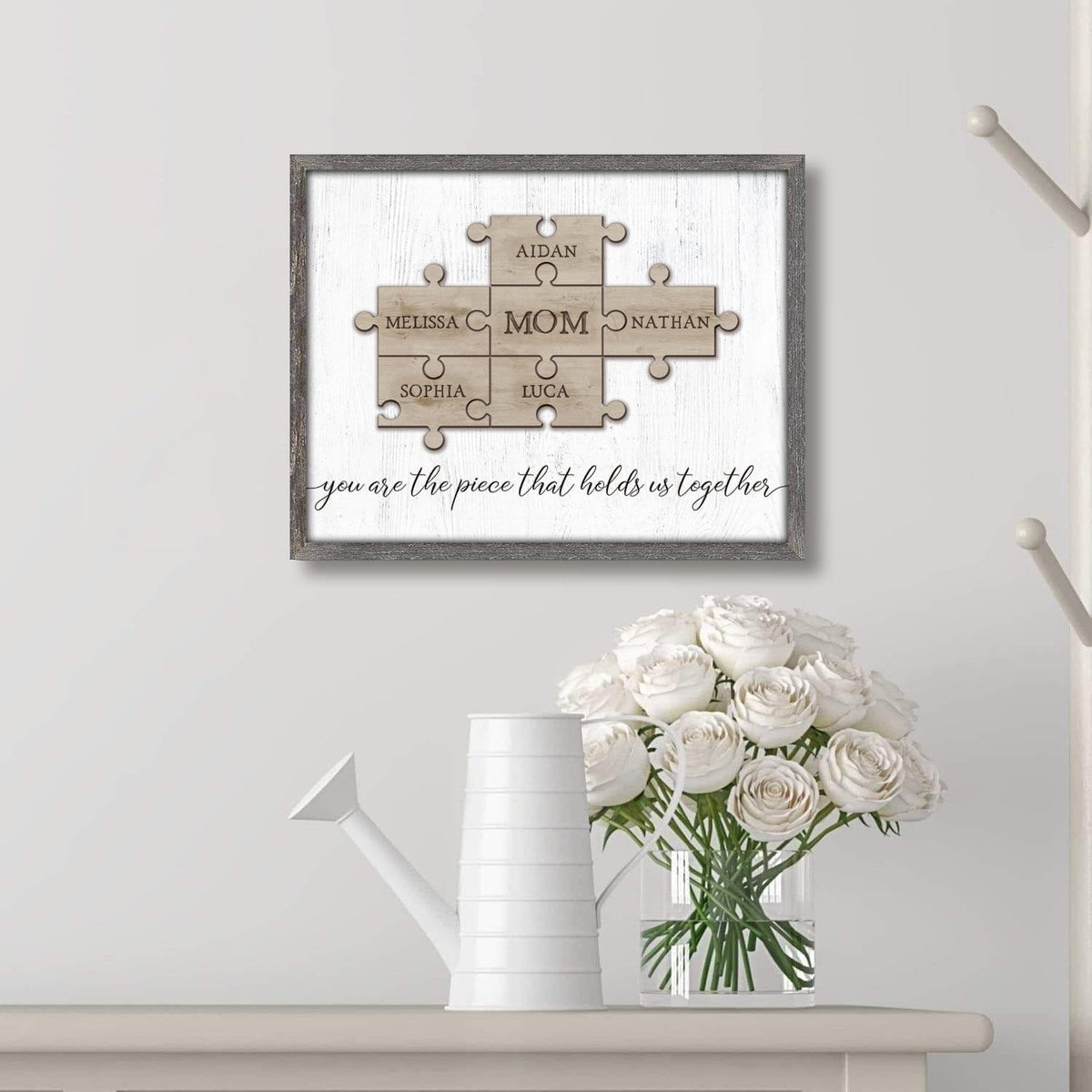 Personalized puzzle piece gift for mom