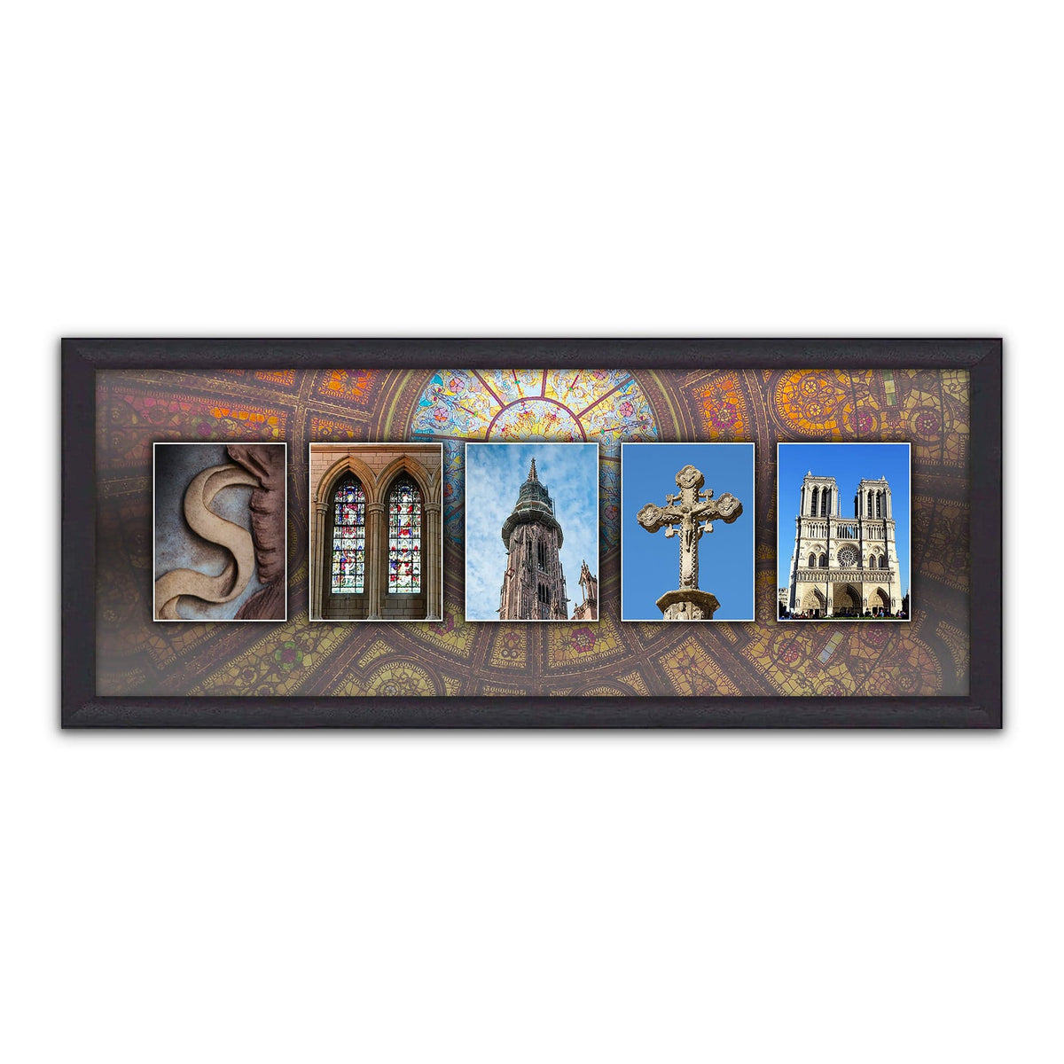 Personal-Prints Cathedral Architecture Letter Name Print - Framed Canvas Art