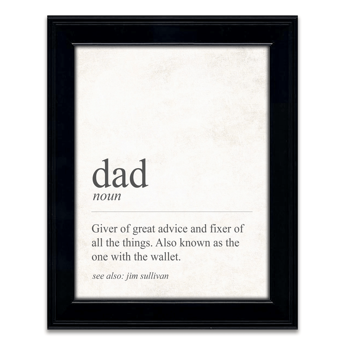 Definition of dad personalized with his name