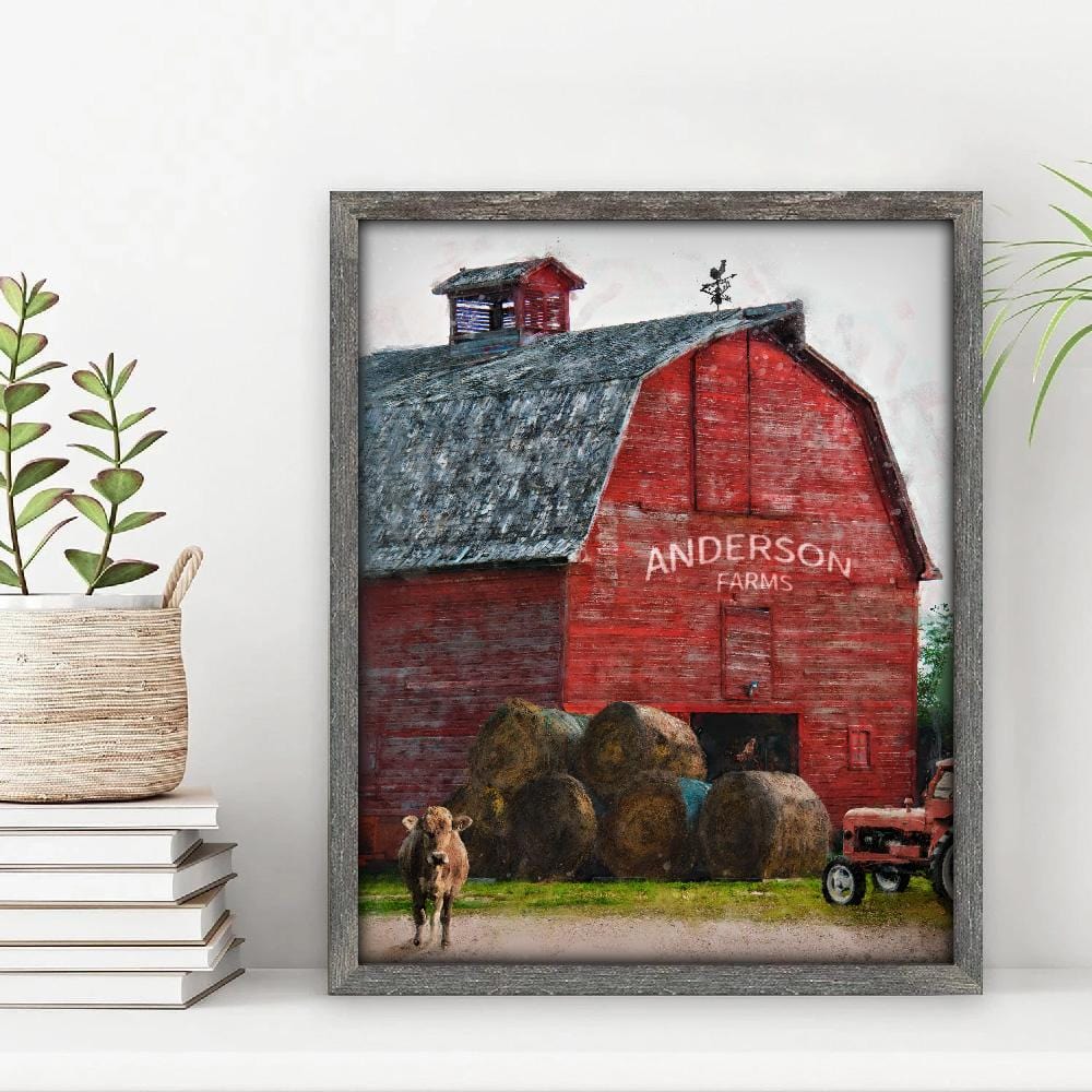 Farmhouse red barn room decor
