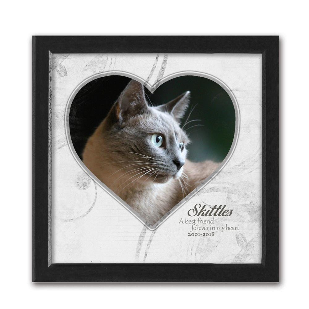Personalized Pet Cat Portrait Memorial Print - Framed Canvas