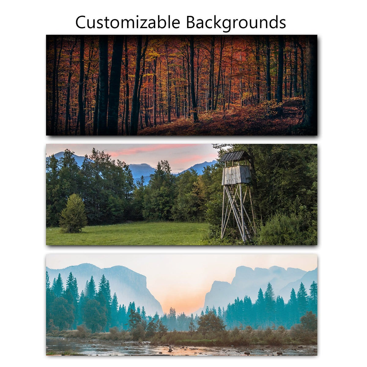 Select your own hunting background to further customize your gift