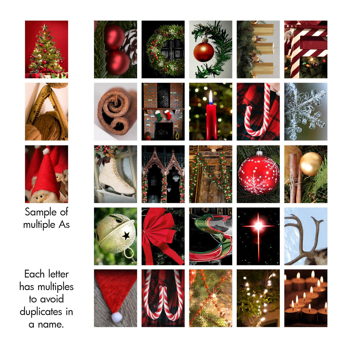 Personalized Christmas Gift alphabet from Personal Prints