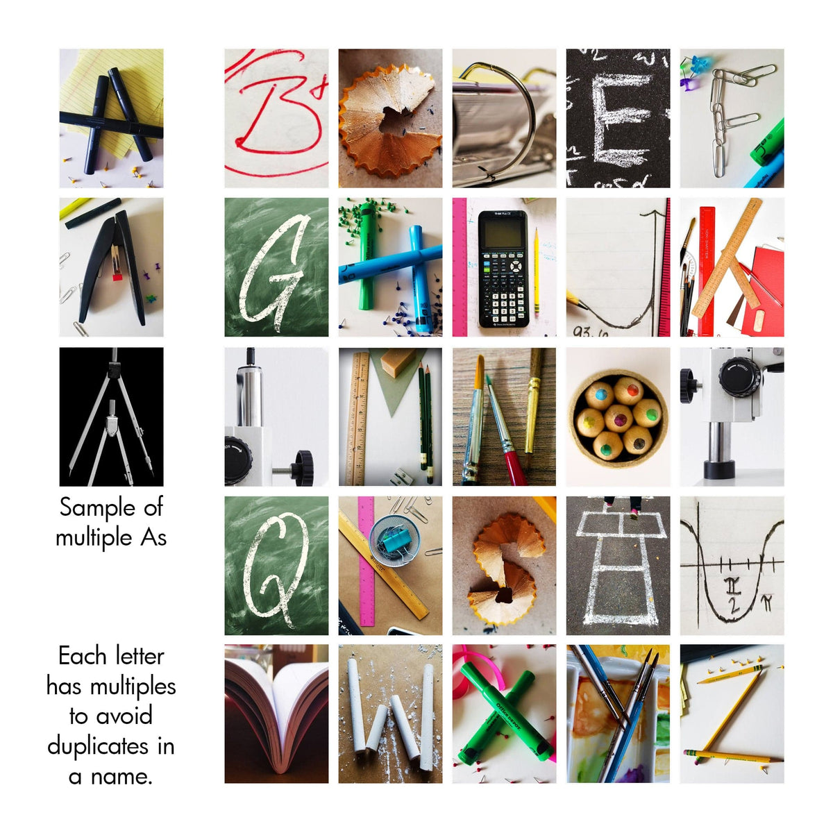 School Teacher Photography alphabet from Personal Prints