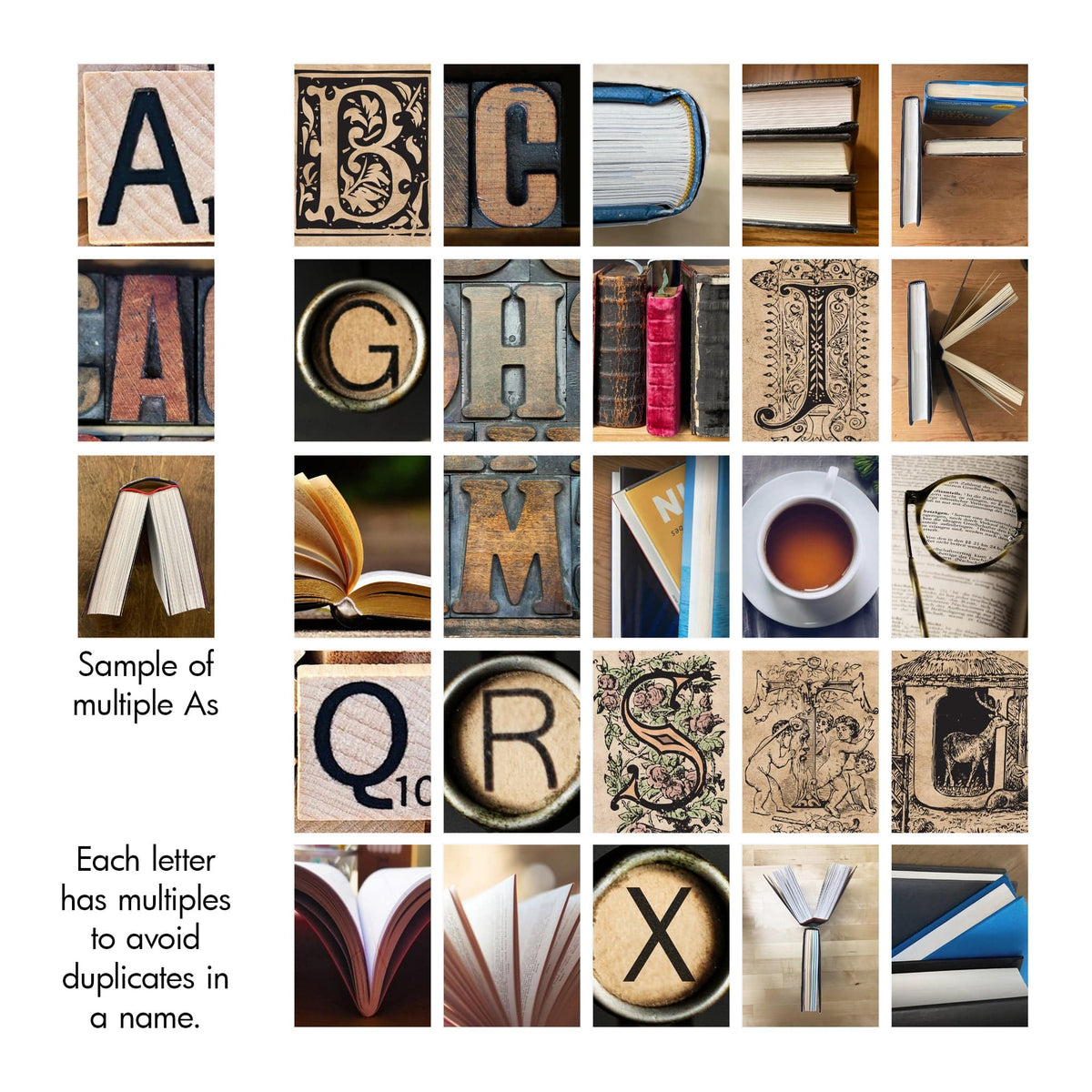 Book Reader photography alphabet from Personal Prints