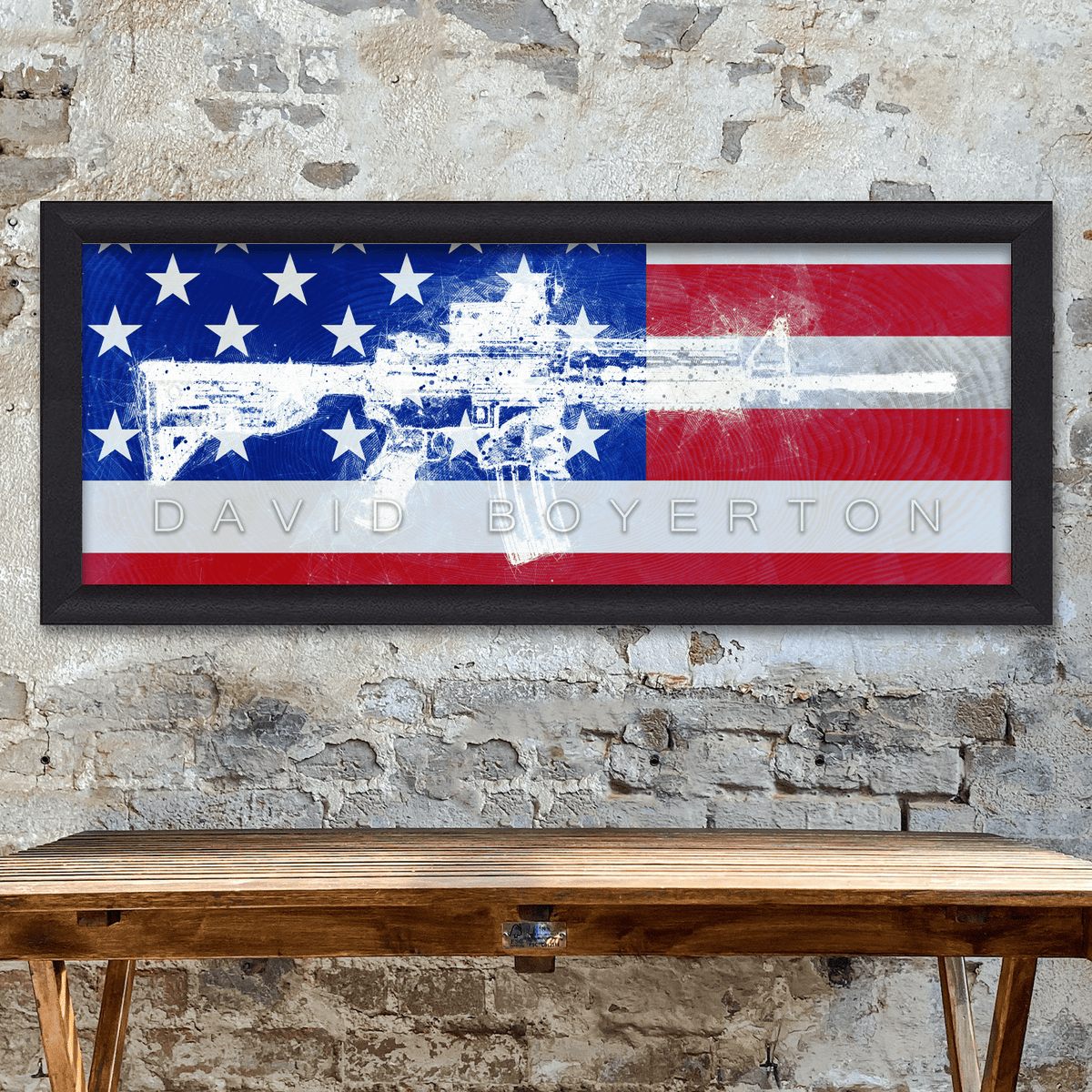 patriotic decor from personal prints