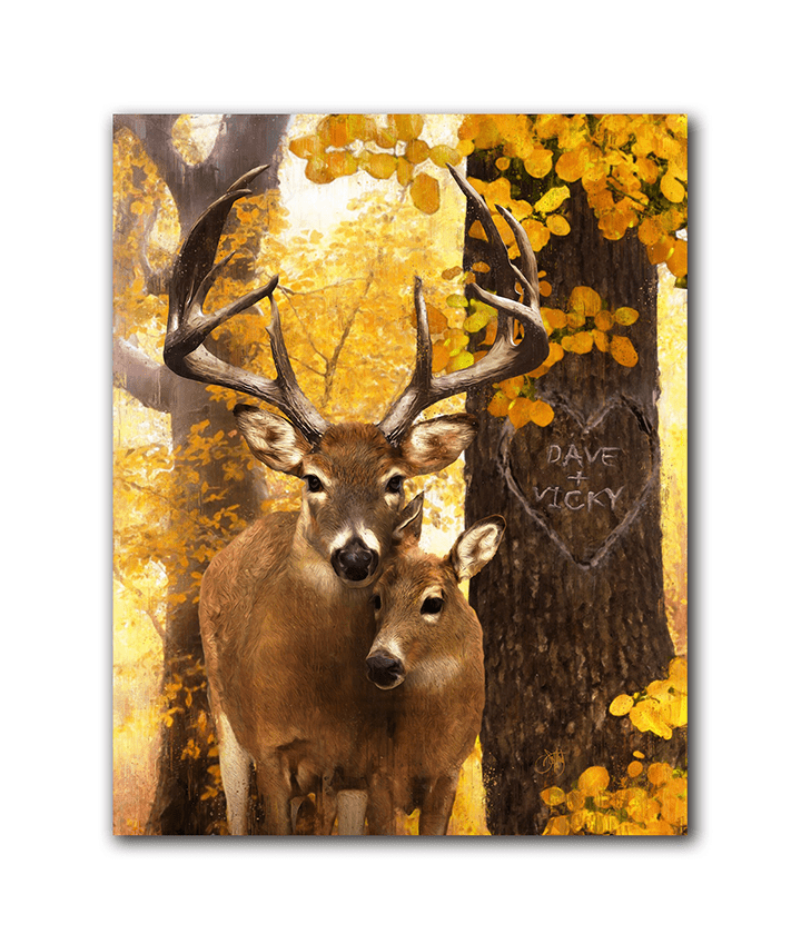 Rustic wildlife personalized art from Personal-Prints