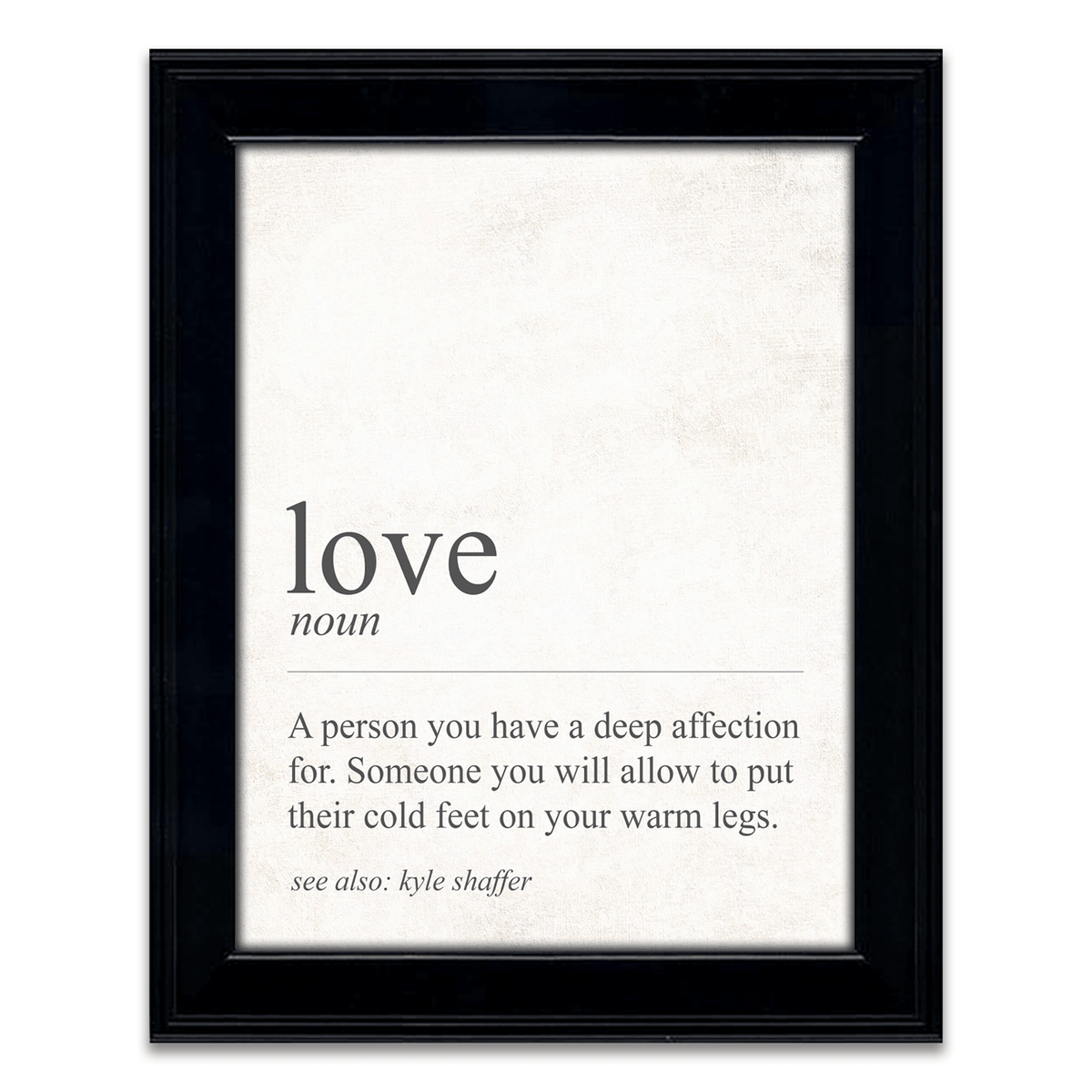 Personalized boyfriend gift - Funny definition of love art