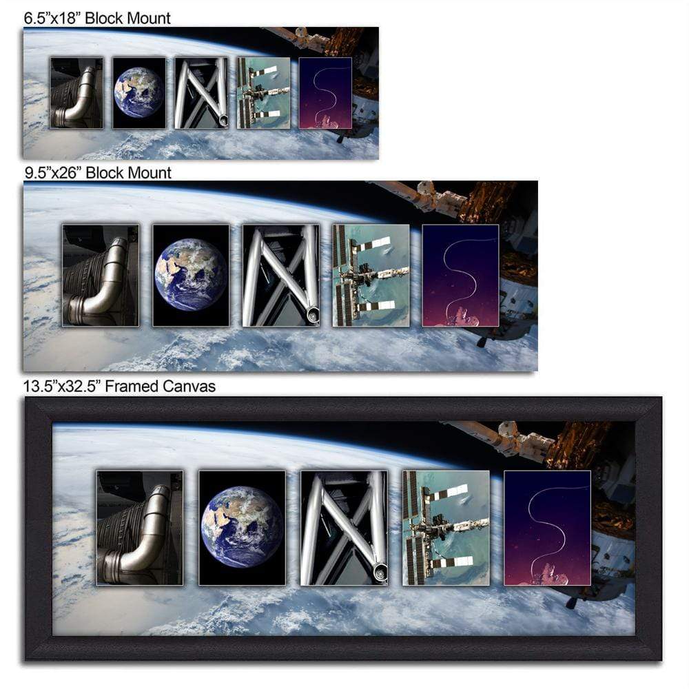 Personalized Space Gift size options