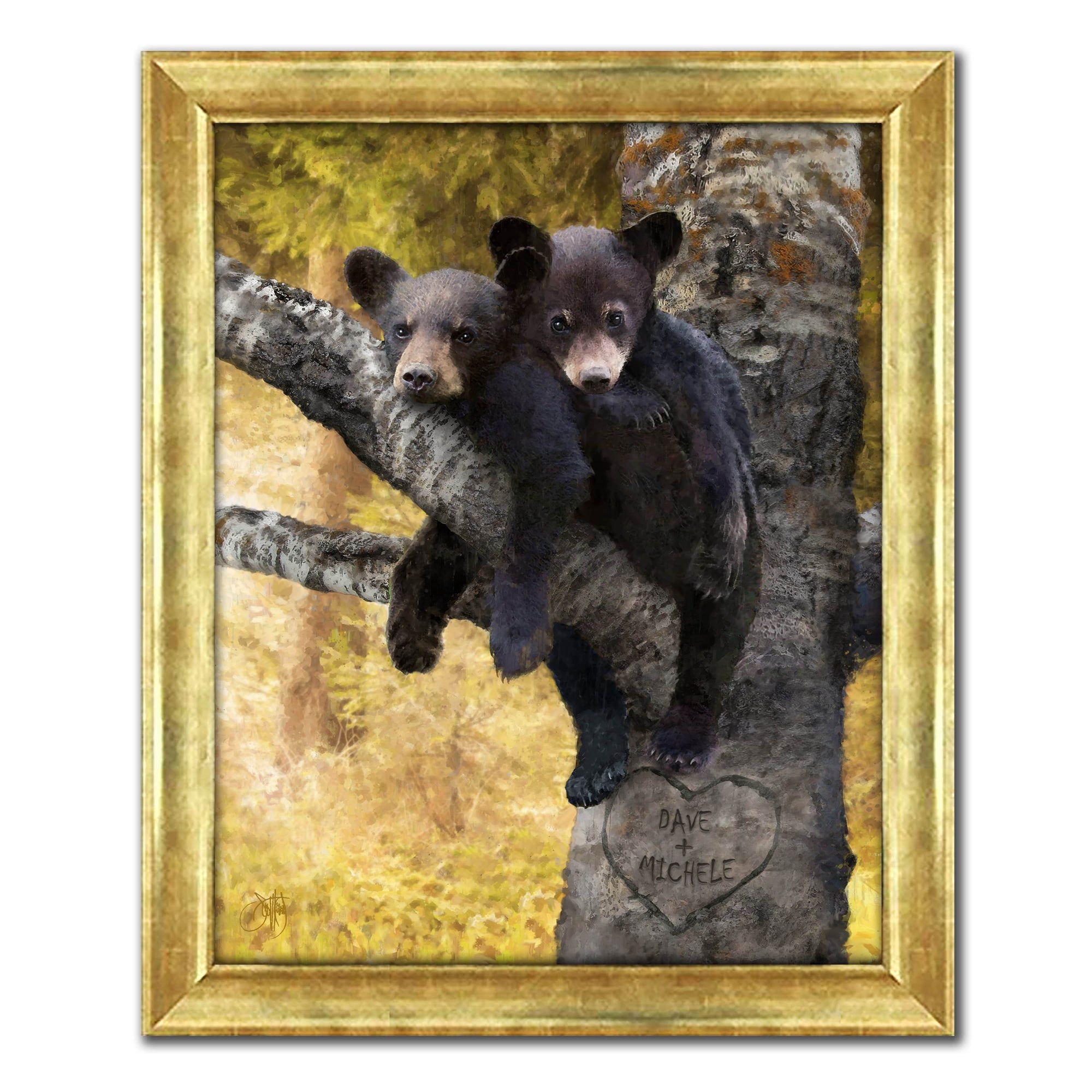 Black Bear art framed canvas from Personal Prints