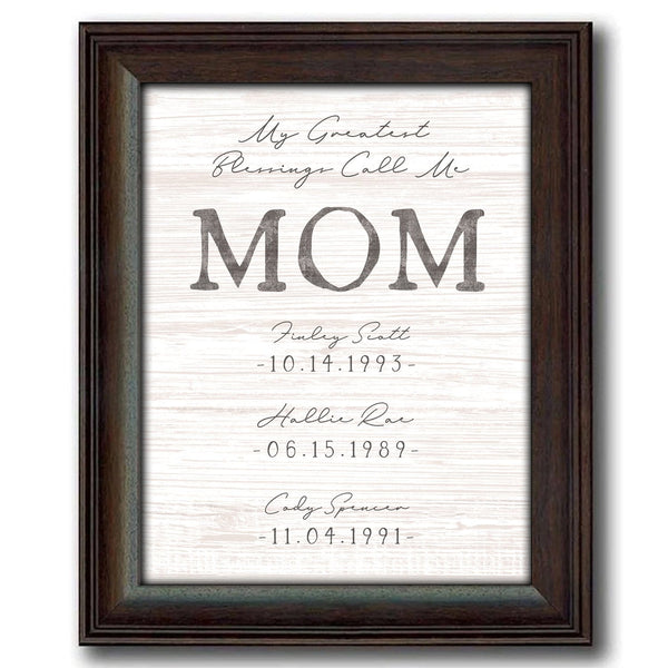 My Greatest Blessings Call Me Mom - Personalized Gifts Custom Canvas f —  GearLit