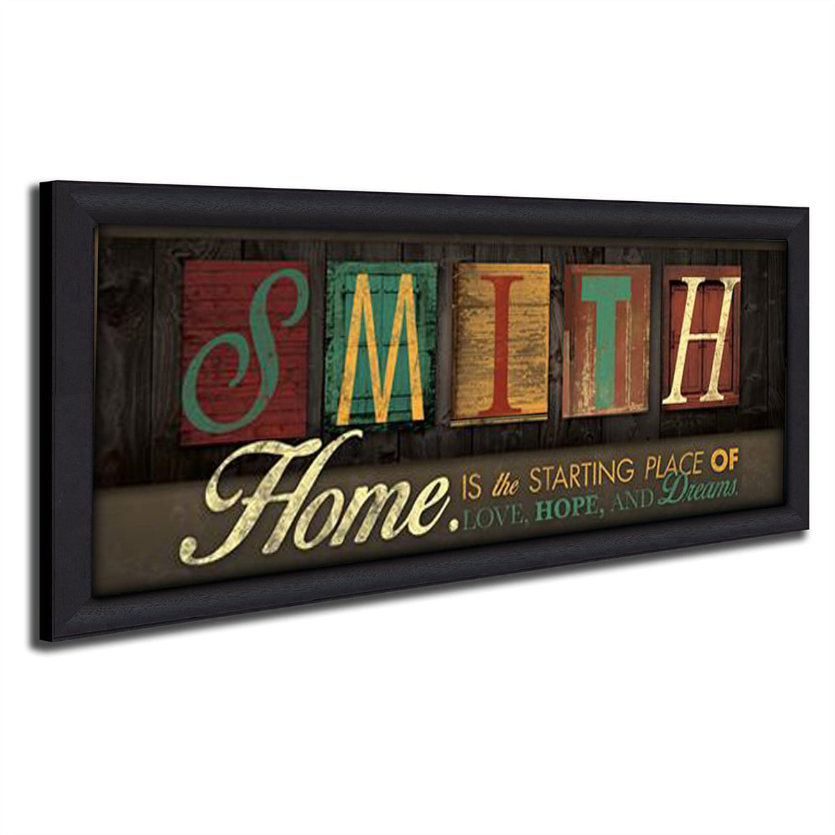 Personalized Name Art Gift for a family from Personal Prints - Framed Canvas