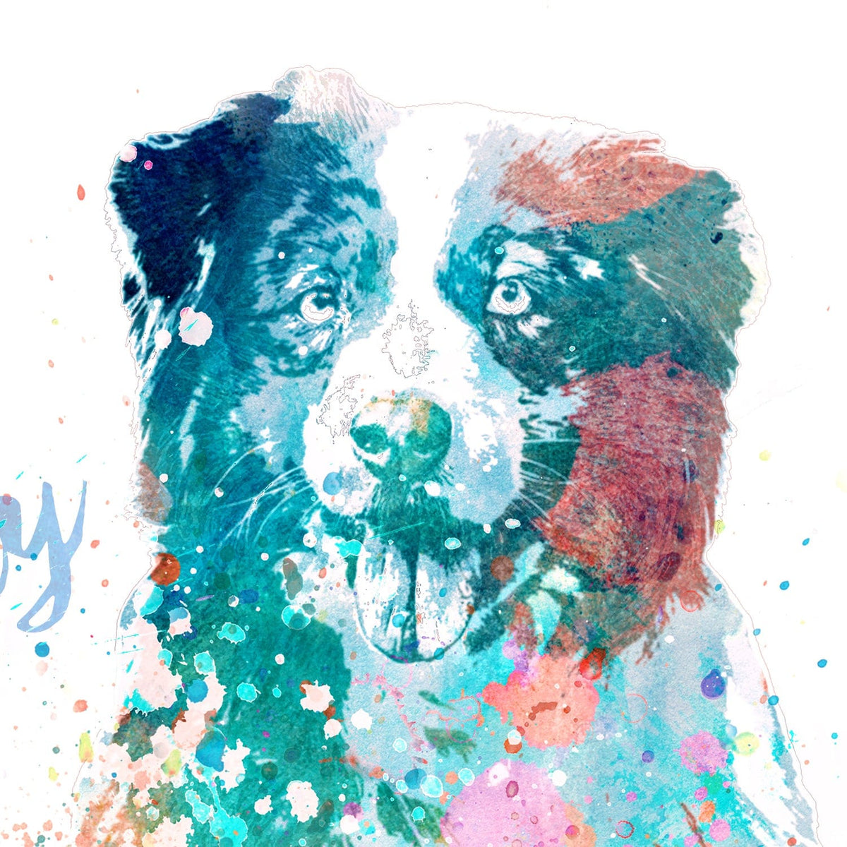 Personal-Prints art Australian Shepherd Watercolor Print