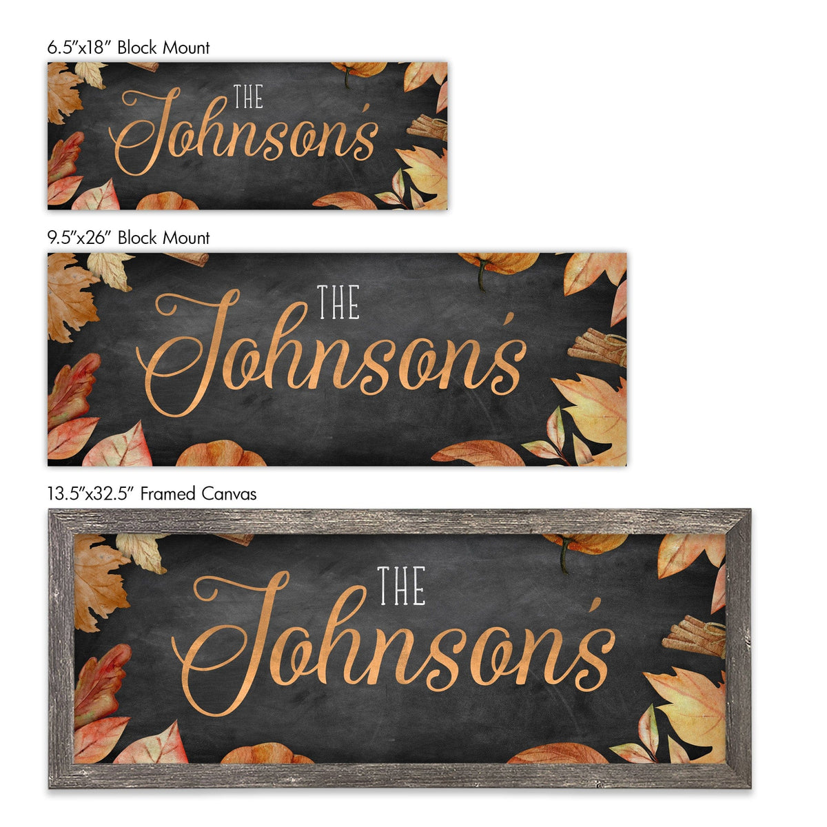 Personal-Prints art Autumn Leaf Name Sign